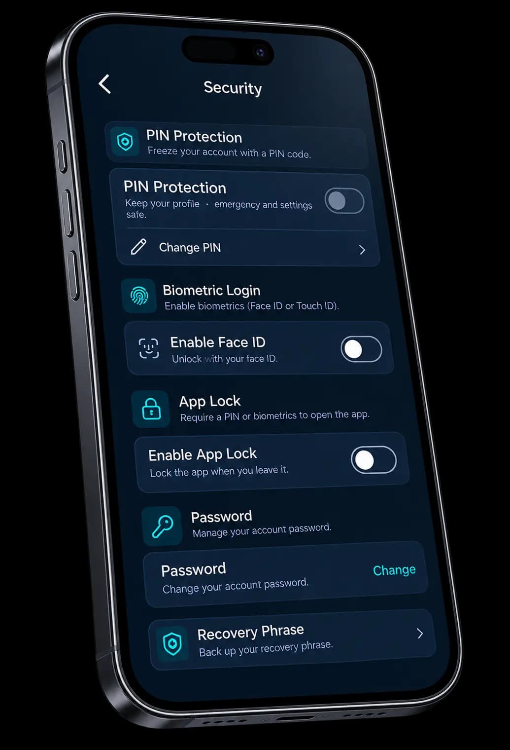 SYNC security and privacy settings
