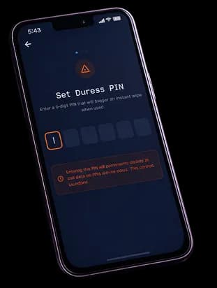 Duress PIN feature